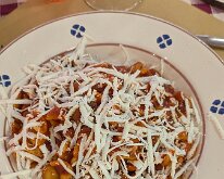 2025-10-09 19.48.36 Teri had cavatelli with meat ragu