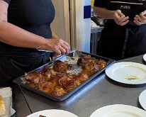 2025-10-13 14.06.44 Setting up pretty plate with the pear in phyllo appetizers